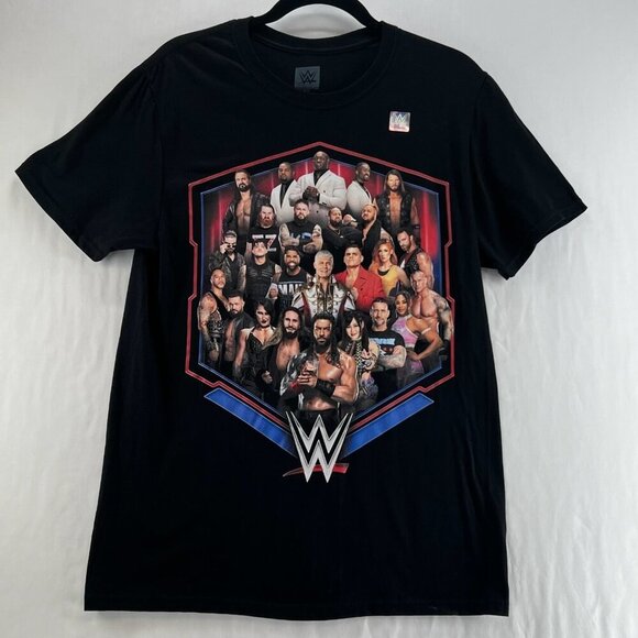 WWE Other - WWE I Was There France 2024 Tour Graphic T-Shirt Mens M Crewneck Pullover Black